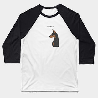 Doberman - Portrait Baseball T-Shirt